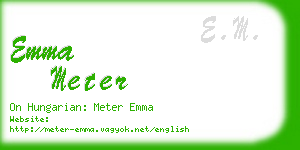 emma meter business card